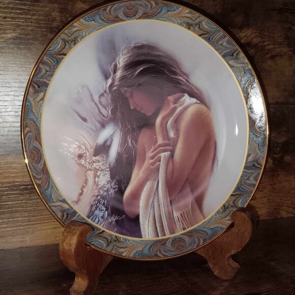 Set of 9 Indian Themed Decorative Plates with Gold Trim - Picture 1 of 15